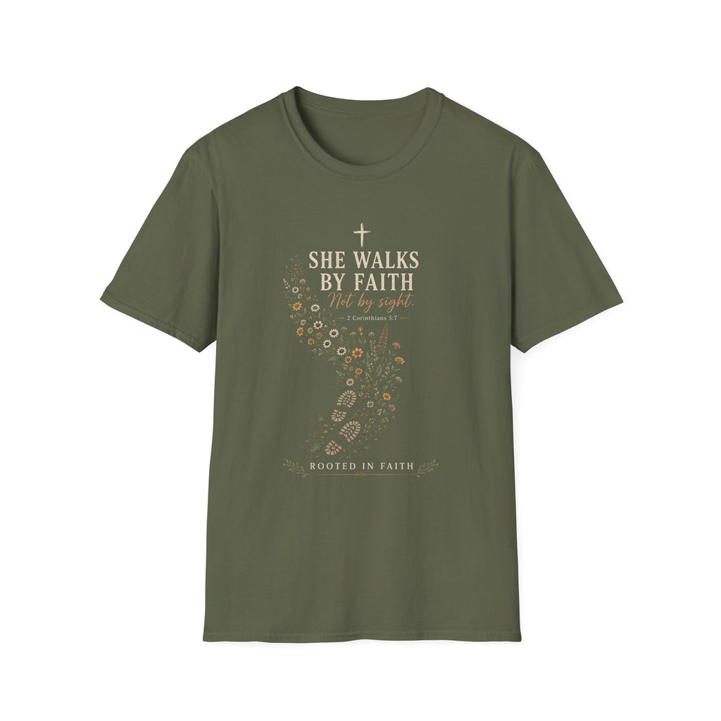 She Walks By Faith T-Shirt