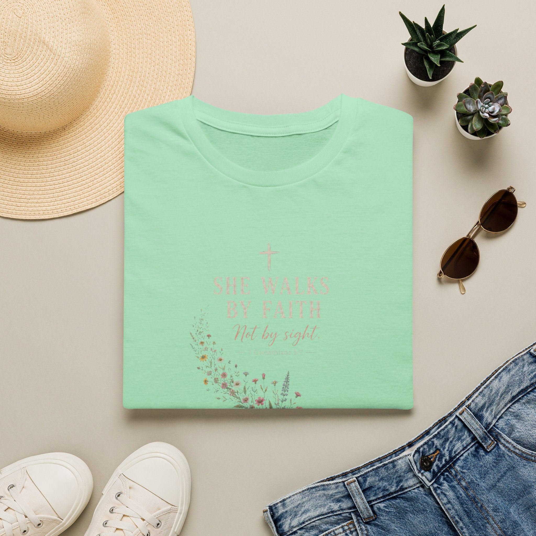 She Walks By Faith T-Shirt