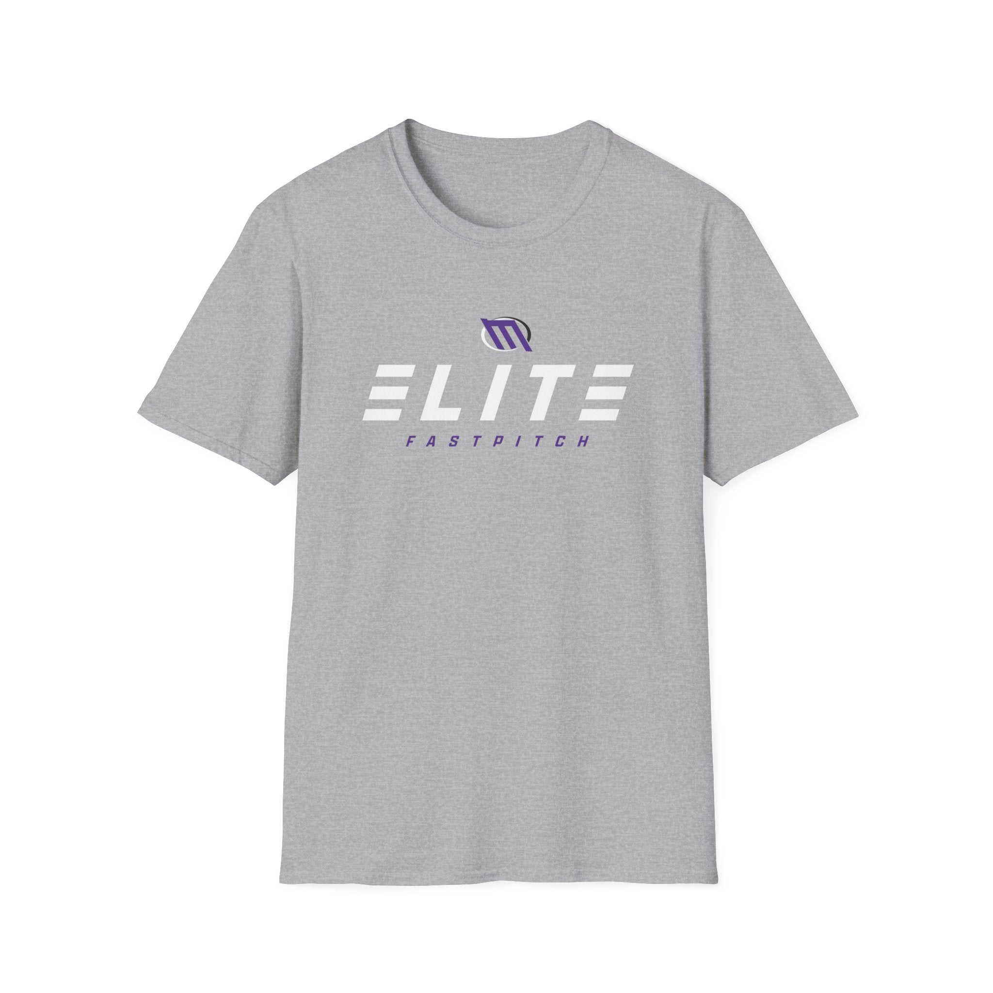 Mosinee Elite Fastpitch Sponsor T-Shirt in Dark and Light Gray Unisex Softstyle T-Shirt