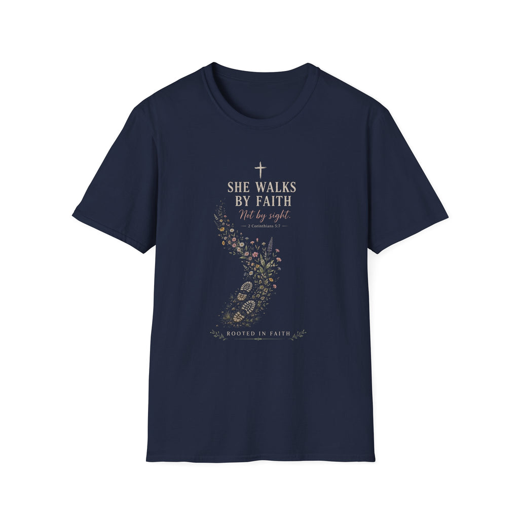 She Walks By Faith T-Shirt