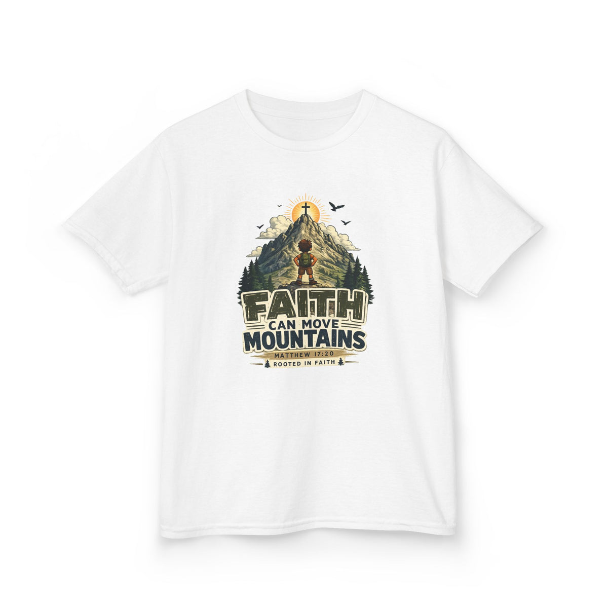 Faith Can Move Mountains Kids Tee