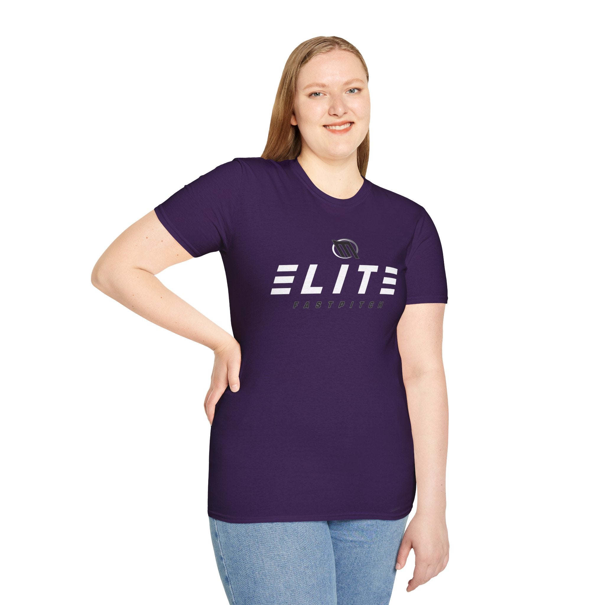 Mosinee Elite Fastpitch Sponsor T-Shirt in Purple Unisex Softstyle T-Shirt
