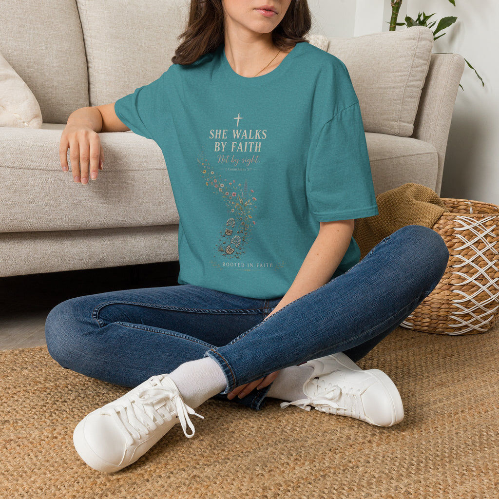She Walks By Faith T-Shirt