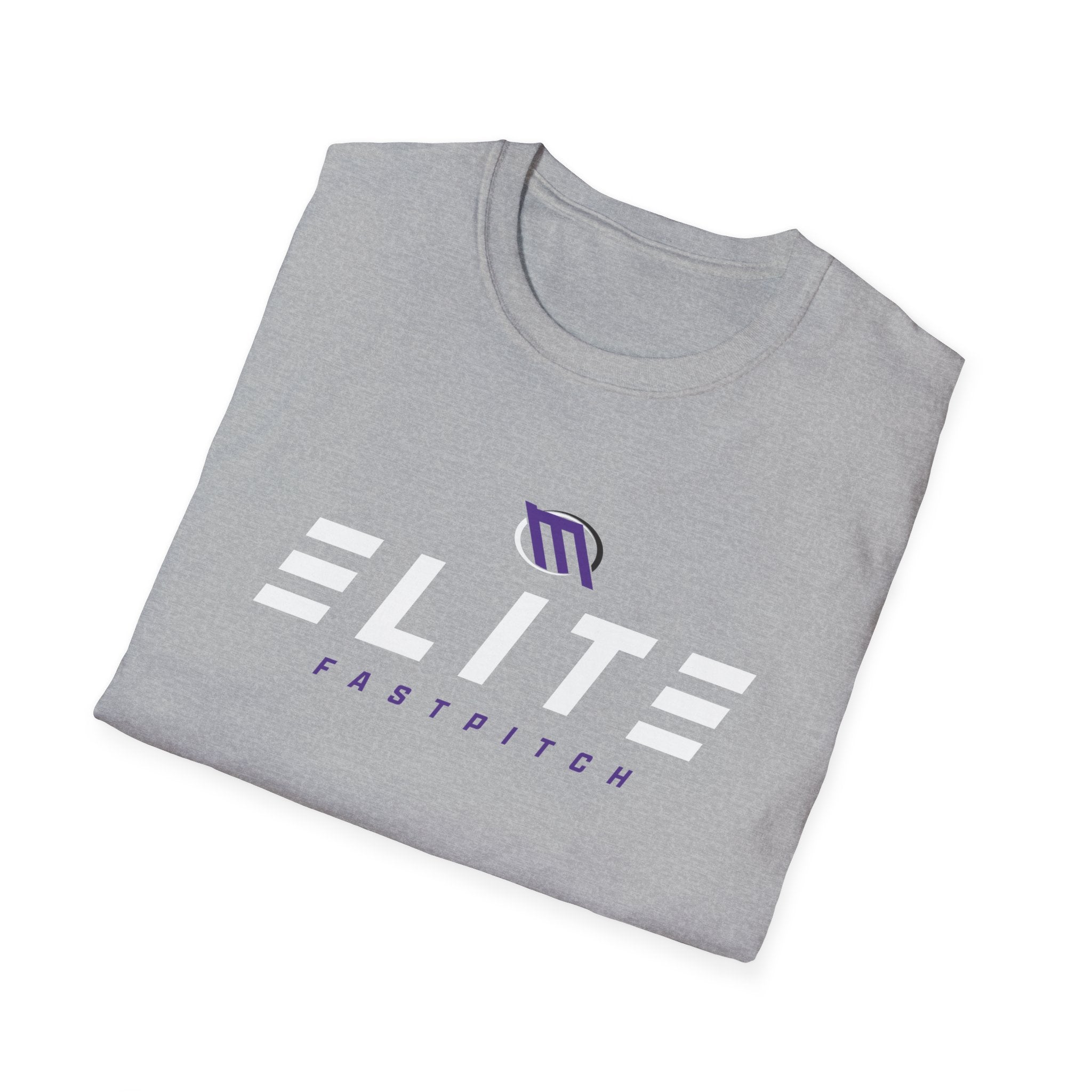 Mosinee Elite Fastpitch Sponsor T-Shirt in Dark and Light Gray Unisex Softstyle T-Shirt