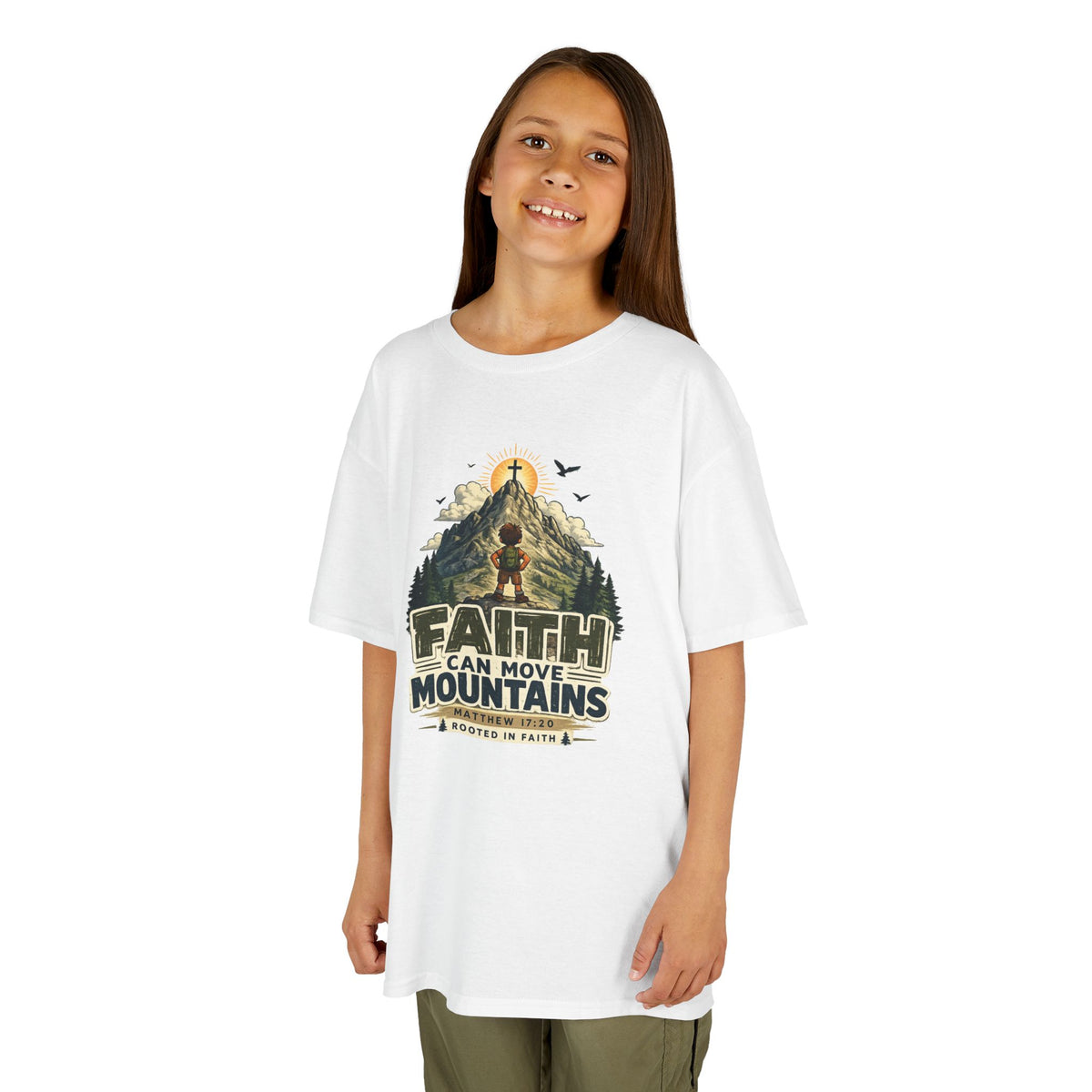 Faith Can Move Mountains Kids Tee