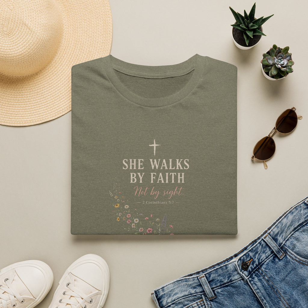 She Walks By Faith T-Shirt