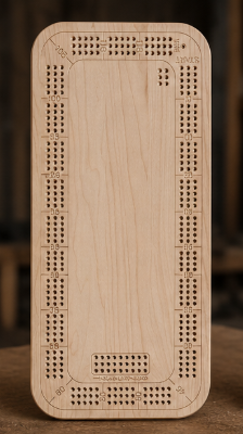 Standard 3 Track Rectangular Cribbage Board